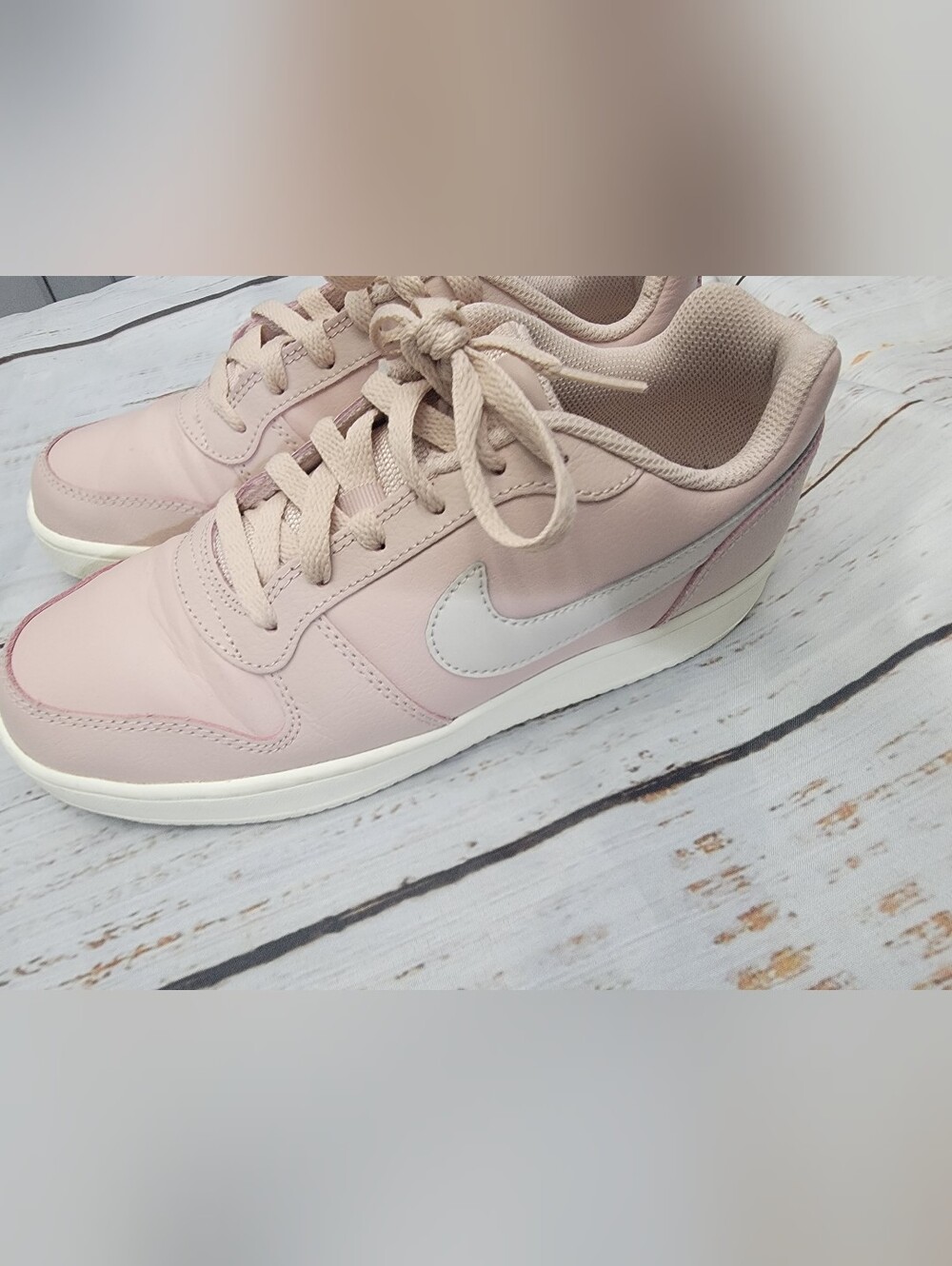Nike Women's Blush Pink Low-Top Sneakers with White Swoosh